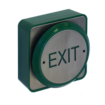 3.35Inch Round - Switch with Green Surface Back Box InchEXITInch (IP55 Rated)