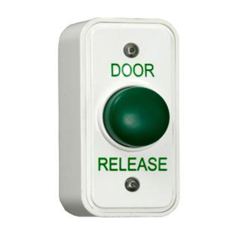 Narrow Green Dome Exit Button c/w Surface Box, InchDOOR RELEASEInch