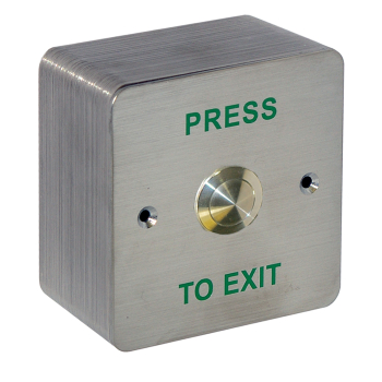 Exit Button Normally Open/Closed Contact InchPRESS TO EXITInch (Surface)