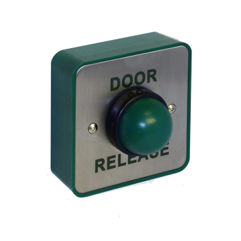 Green Dome Exit Button c/w Green Surface Back Box InchDOOR RELEASEInch