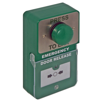 Green Dome Exit Button & Call Point 'PRESS TO EXIT'