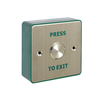 'PRESS TO EXIT' Switch with 22mm Button - H86 x W86mm - NO/NC/COM (with Backbox)