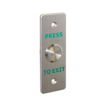 'PRESS TO EXIT' Switch 22mm Button - H115 x W40mm - NO/NC/COM