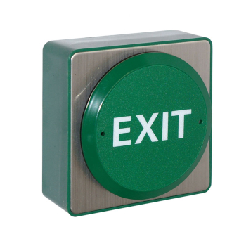Large Green Disc Exit Button - H88 x W88 x D40mm (Inc Green BB) - NO/NC/COM