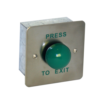 Green Dome Exit Button InchPRESS TO EXITInch (Flush)