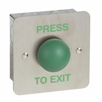 Heavy Duty Green Dome Exit Button InchPRESS TO EXITInch (Flush)