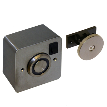 Surface Wall Mounted, Door Hold Open Electro-Magnet 24V DC - Stainless Steel