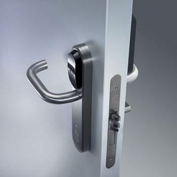 Lock - Left Handed in Brushed Stainless Steel with Return to Door Lever