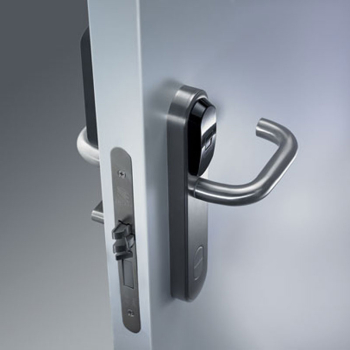 Lock - Right Handed in Brushed Stainless Steel with Return to Door Lever