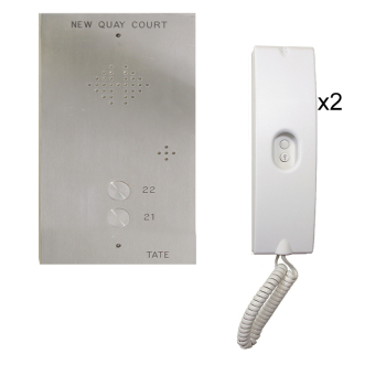 2 Way, Flush Mounted, Stainless Steel, Audio Door Entry System