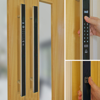 Wireless Smart Pull Handle Set for Double Doors - 600mm crs